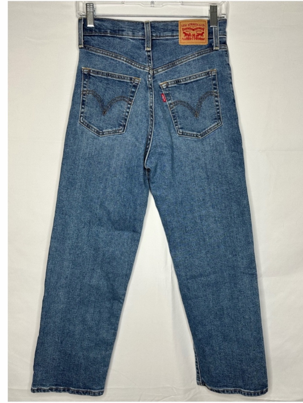 Levi’s Ribcage Straight Women’s 26” High Rise Blue Stretch Button Fly